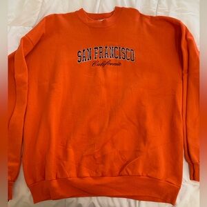 XL San Francisco Orange Navy Blue Emblem Adult Sweatshirt Fall/Winter